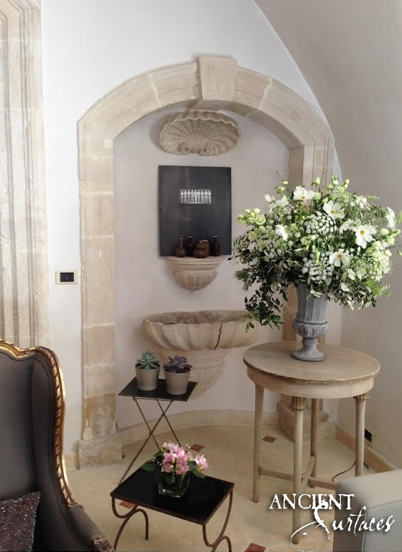 Bathroom Shell Limestone Sinks-01