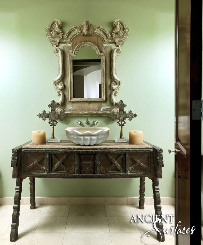 pedestal sink console